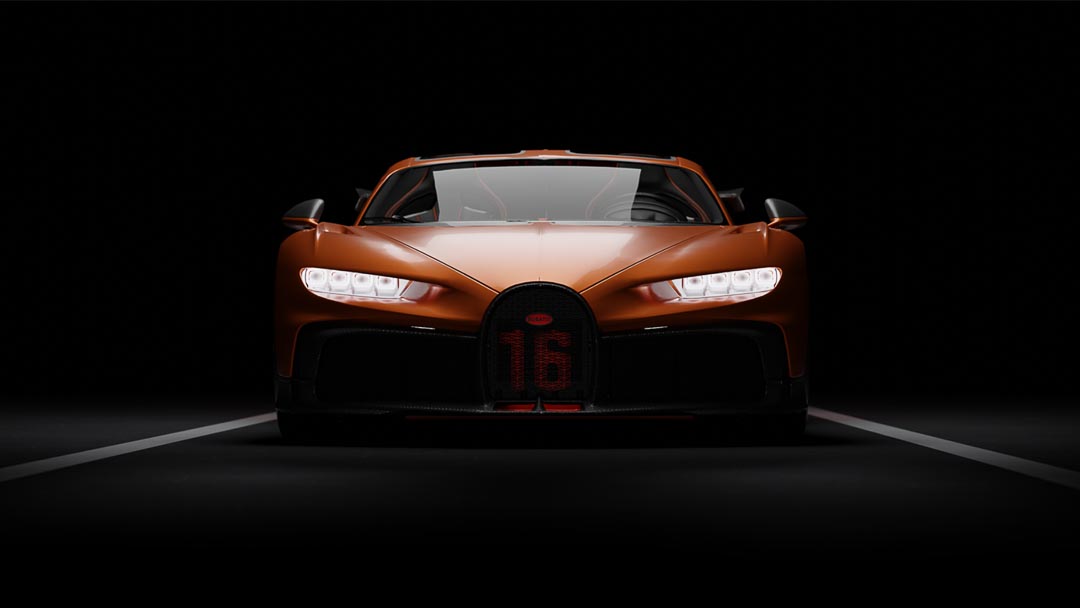 Bugatti Chiron Pur Sport face orange
