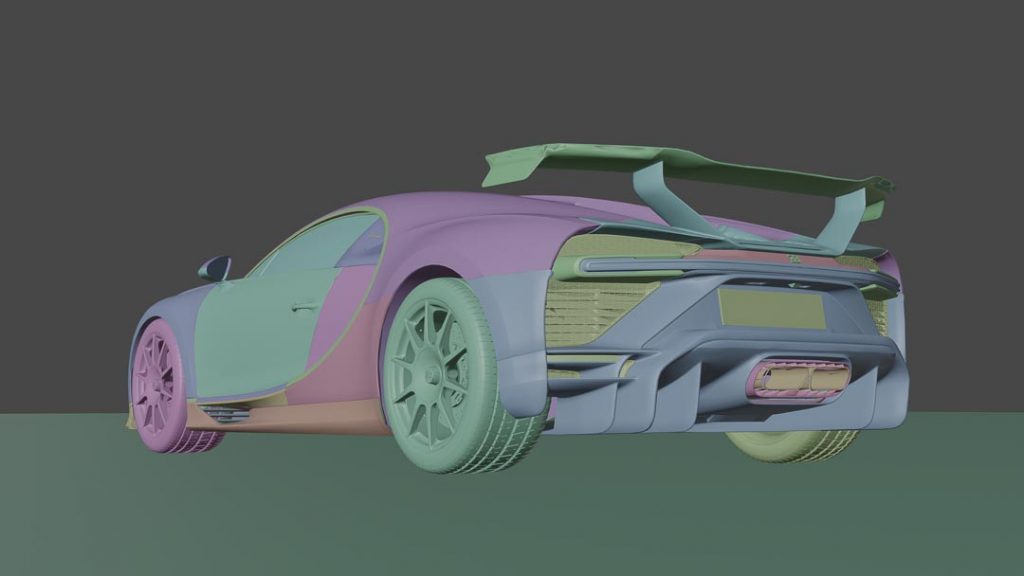 Bugatti Chiron Pur Sport 3/4 dos workbench