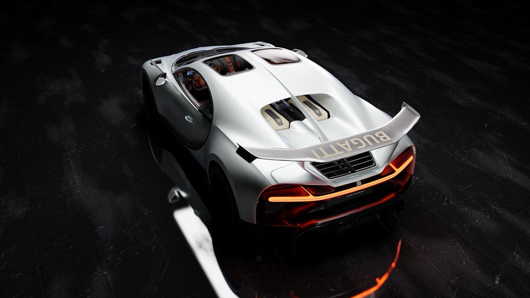Bugatti Chiron Pur Sport blanc haut
