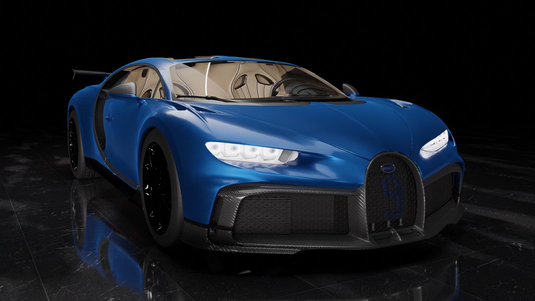 Bugatti Chiron Pur Sport face bleue